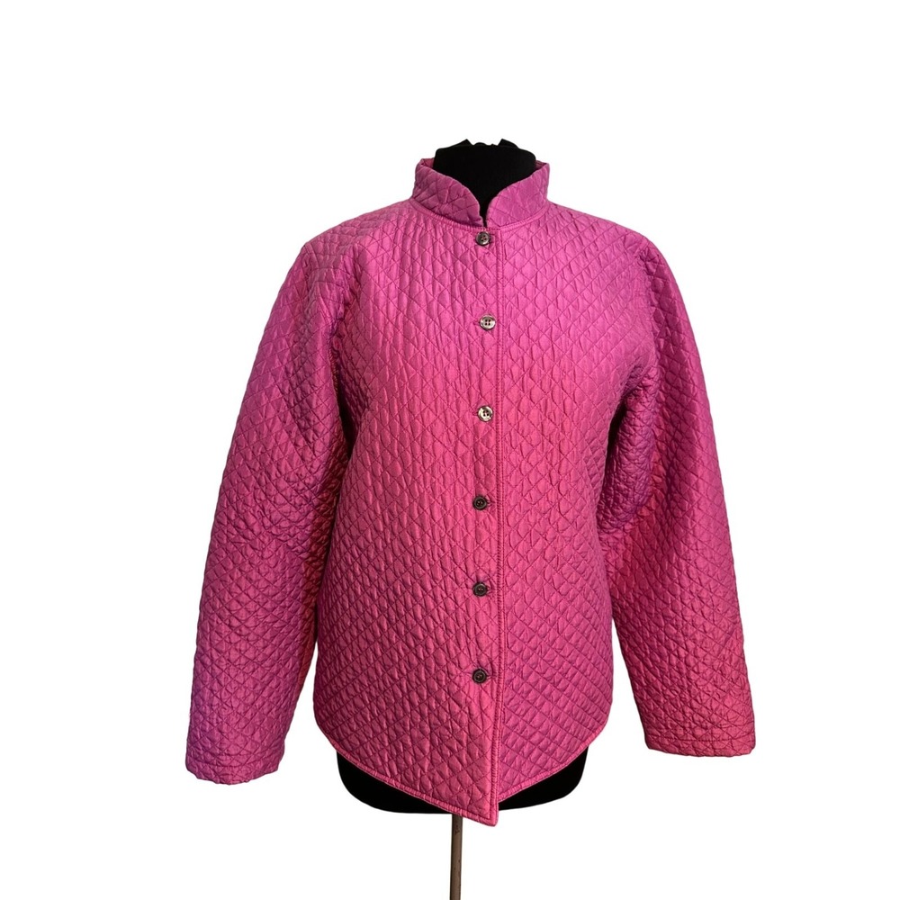 Kiko Comfort 100%‎ Silk pink quilted jacket size S